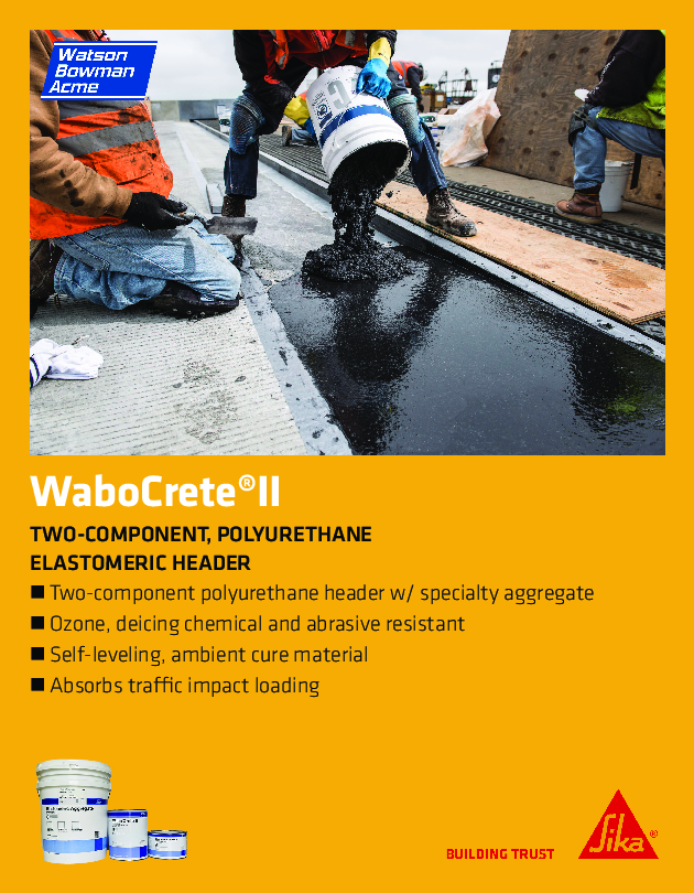 Wabo Crete II Fact Sheet Cover